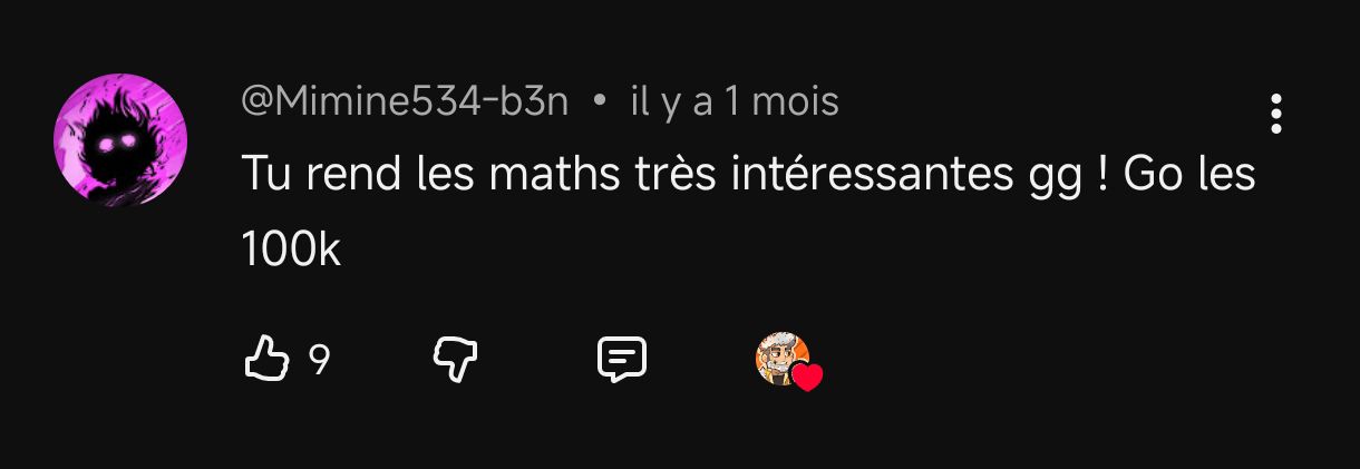 Commentaire YouTube