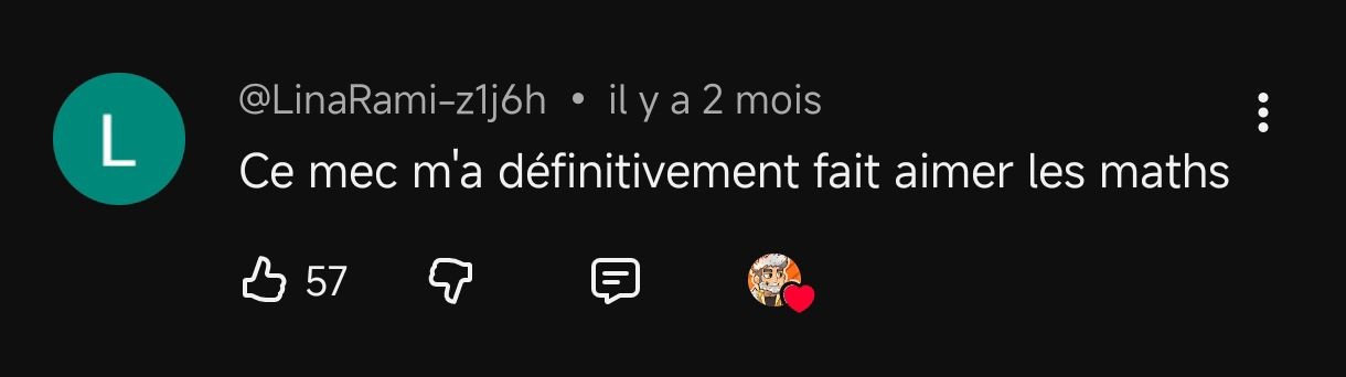 Commentaire YouTube
