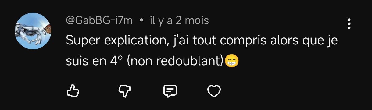 Commentaire YouTube
