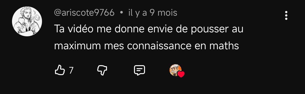 Commentaire YouTube