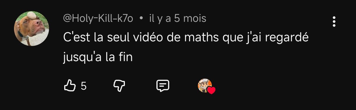 Commentaire YouTube